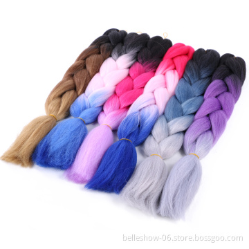 Hot sell synthetic pre stretch crochet jumbo hair braid synthetic hair extensions braids